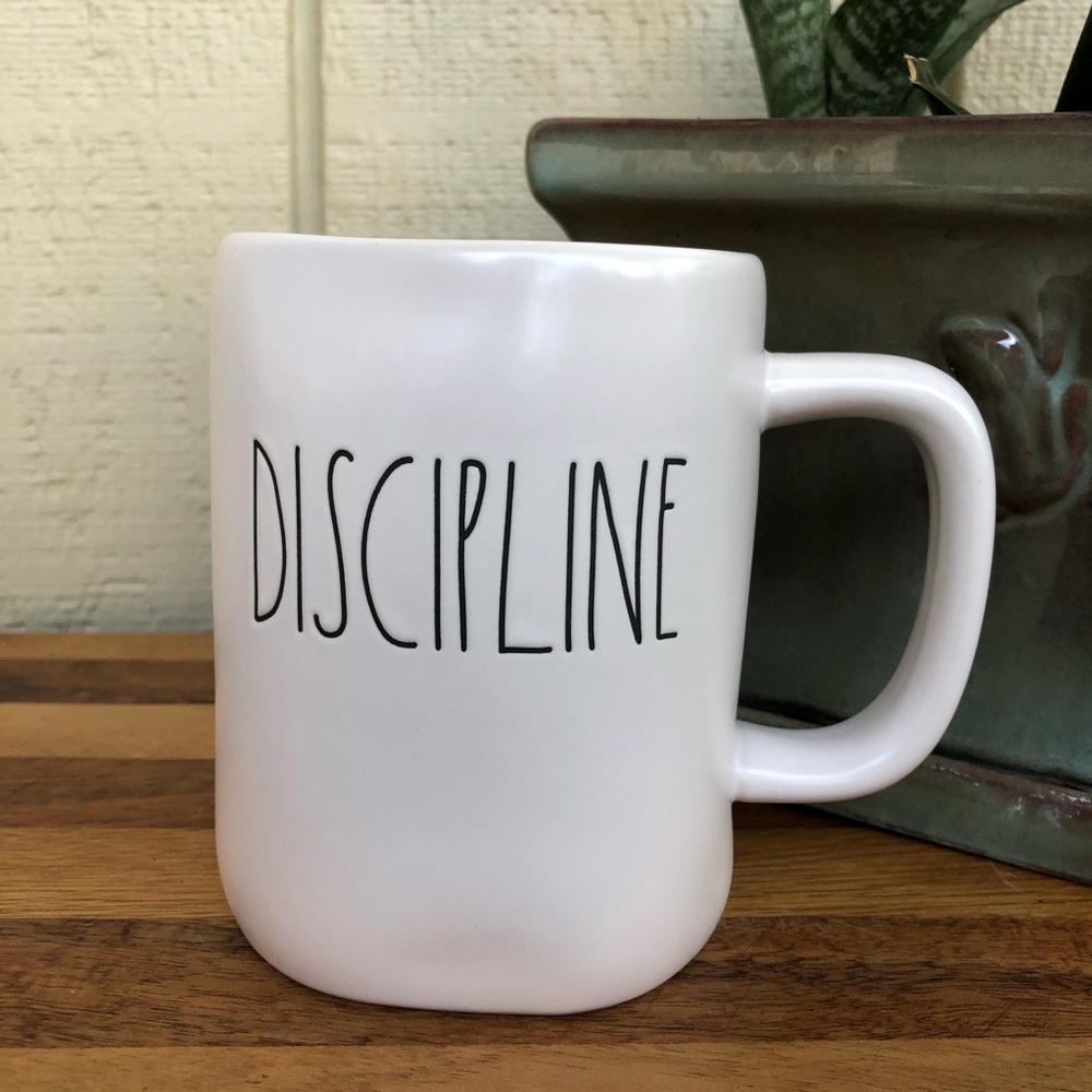 Rae Dunn “DISCIPLINE” mug